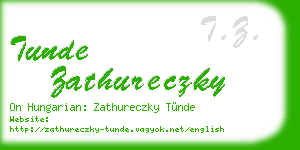 tunde zathureczky business card