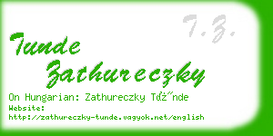 tunde zathureczky business card